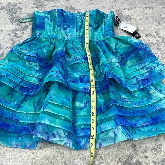 NWT Adrianna Papell Tier Print Mini Dress Corset Party Girly Whimsical Sz 8P - Picture 8 of 13